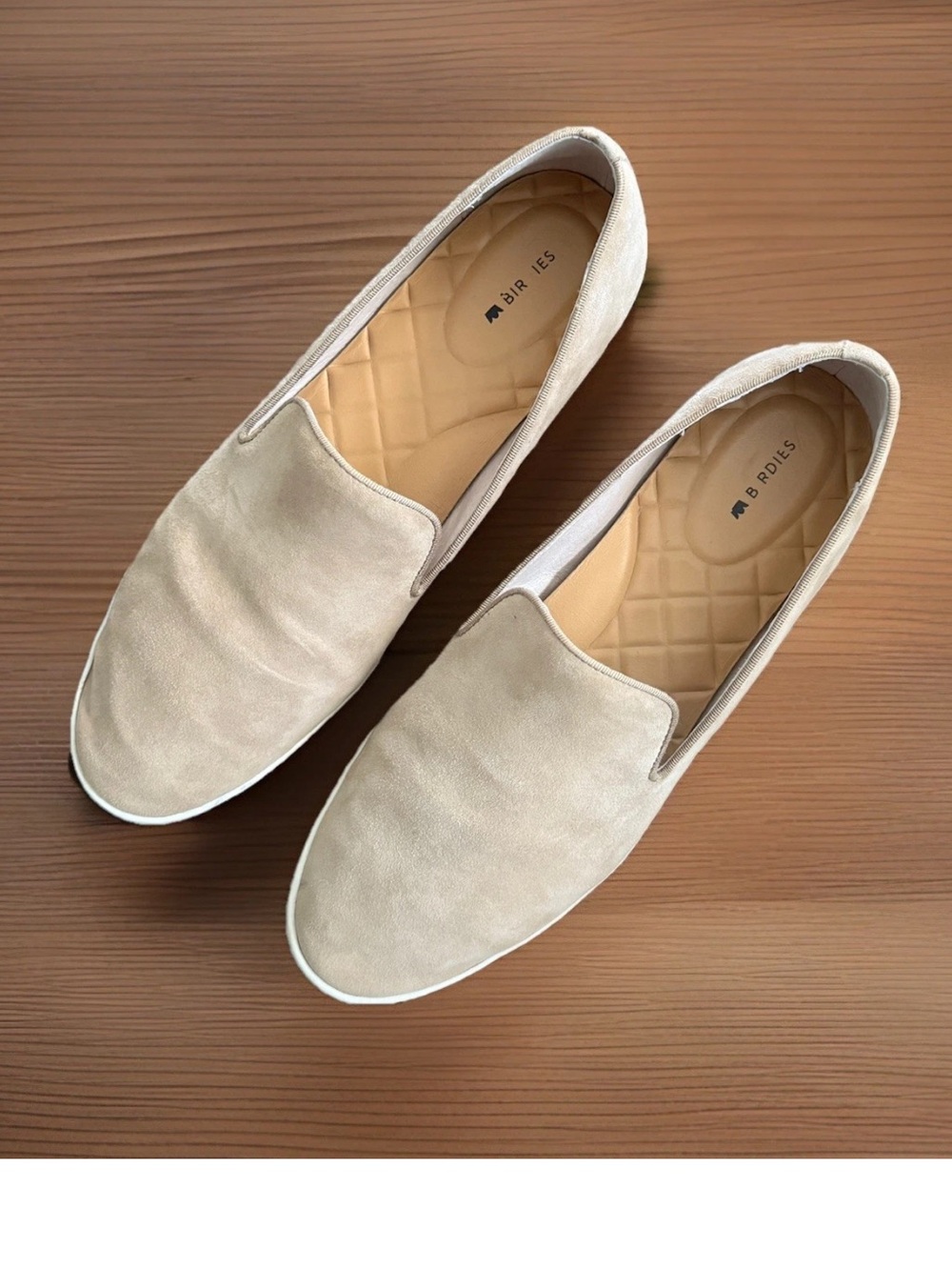 Birdies Women’s The Swift Sneaker Beige Suede Slip On Loafer Sz 12